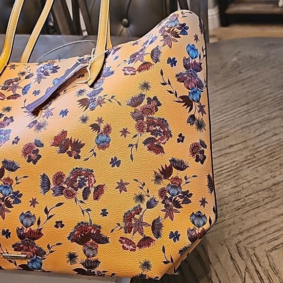 Rebecca Minkoff yellow floral leather tote NWT - Picture 4 of 13